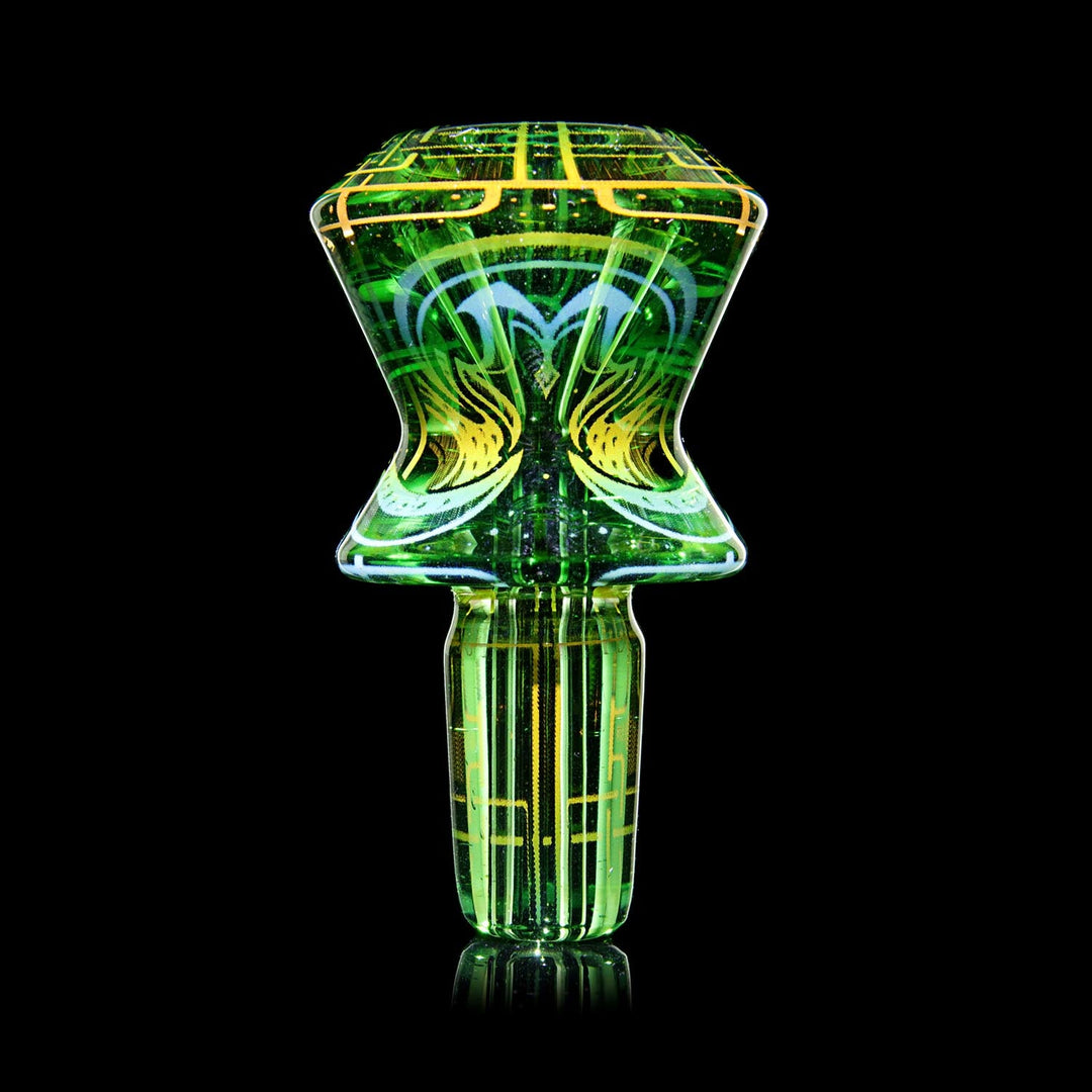Mothership Glass 14mm Green Slide Capricorn — alternate angle of the slide
