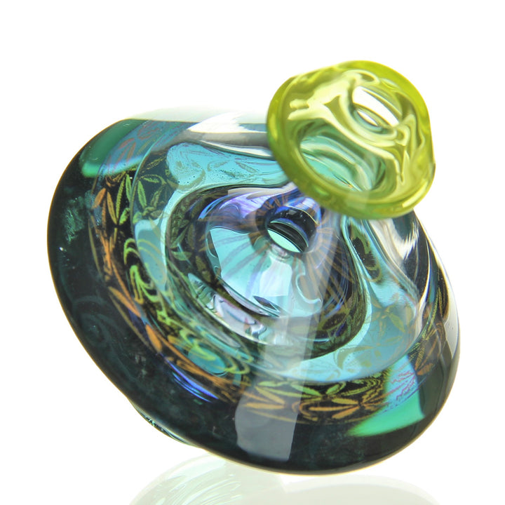 Mothership Glass Conical Cap Flower Of Life — Flower Of Life conical cap from alternate angle
