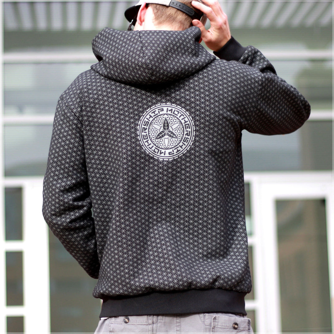Mothership Glass x Threyda Reversible Hoodie — alternate reversible side print