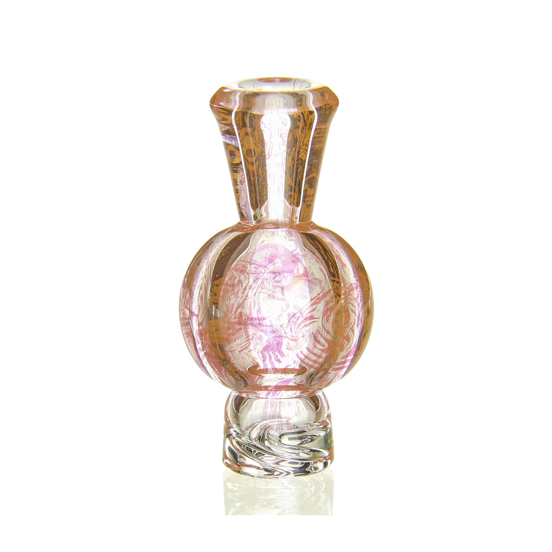 Mothership Glass Gold Bubble Cap Guardian — gold bubble carb cap with Guardian etched artwork