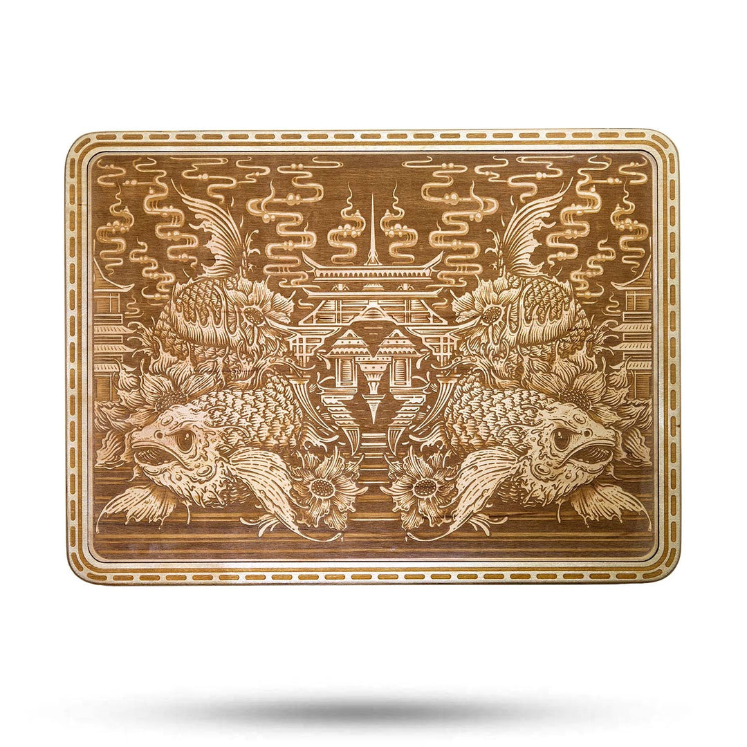 Mothership Glass Large Wooden Tray Dragon&