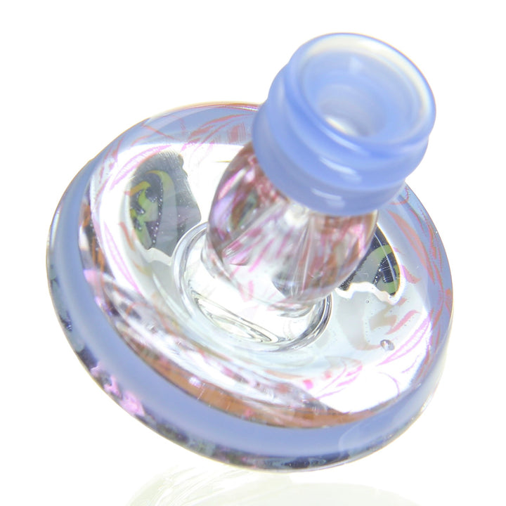 Mothership Glass Maria Cap Flower Of Life Lavender — lavender Flower Of Life Maria cap from alternate angle