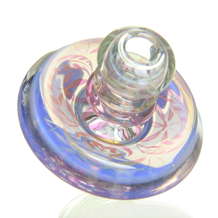 Mothership Glass Maria Cap Flower Of Life Lavender 2 — lavender Flower Of Life Maria cap variant 2 from alternate angle