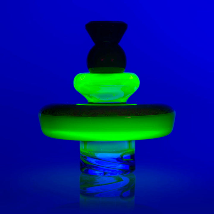 Mothership Glass Maria Cap Sacred Garden UV — Sacred Garden Maria cap from alternate angle