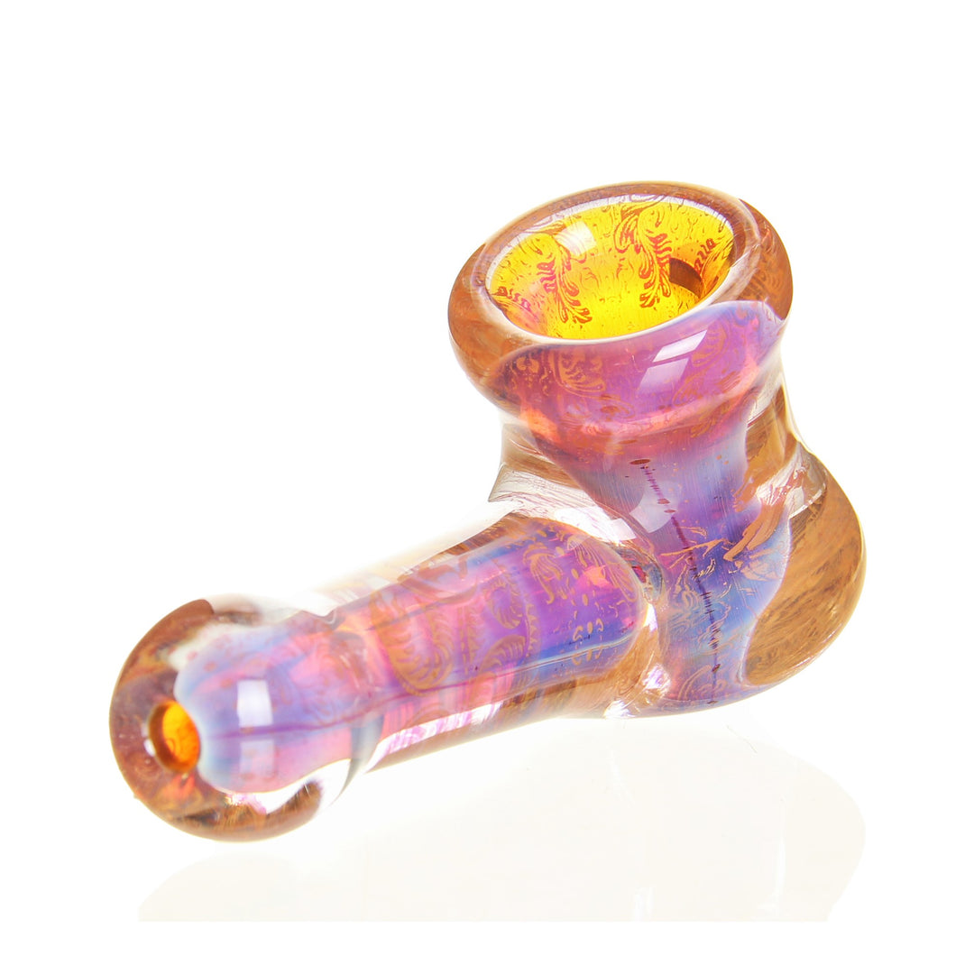 Mothership Glass Sherlock Amber Purple Guardian — amber purple Sherlock Guardian from alternate angle