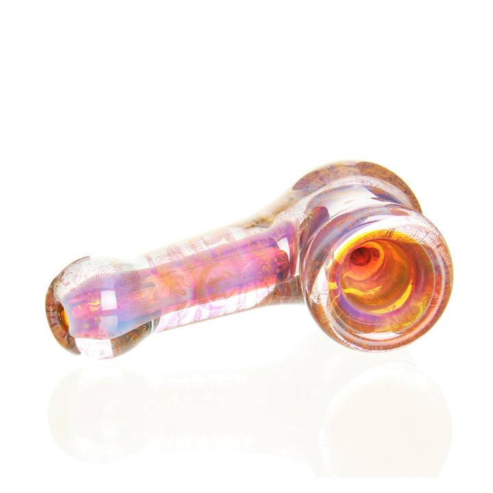 Mothership Glass Sherlock Amber Purple Guardian — amber purple Sherlock Guardian etched artwork detail