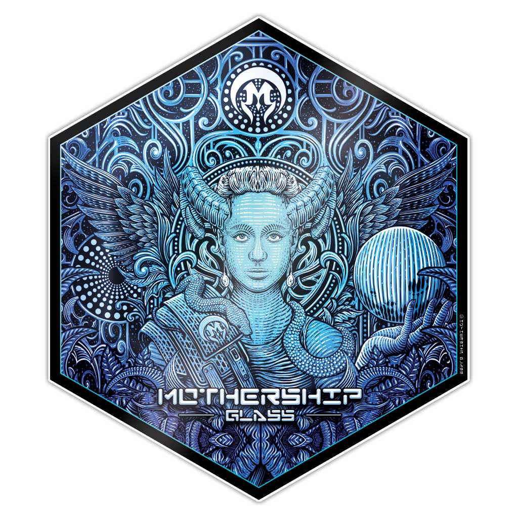 Mothership Glass Silicone Hex Mat Exile — hexagonal silicone dab mat with Exile artwork