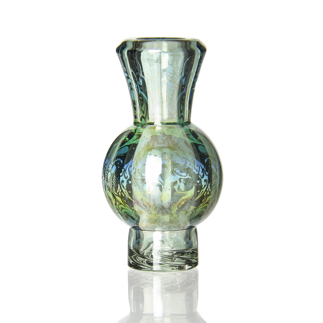 Mothership Glass Smoke Bubble Cap Starbrood — smoke-colored bubble carb cap with Starbrood etched artwork