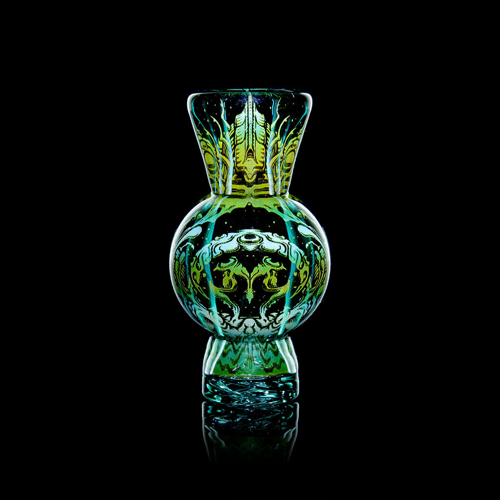 Mothership Glass Smoke Bubble Cap Starbrood — Starbrood smoke bubble cap shown from alternate angle