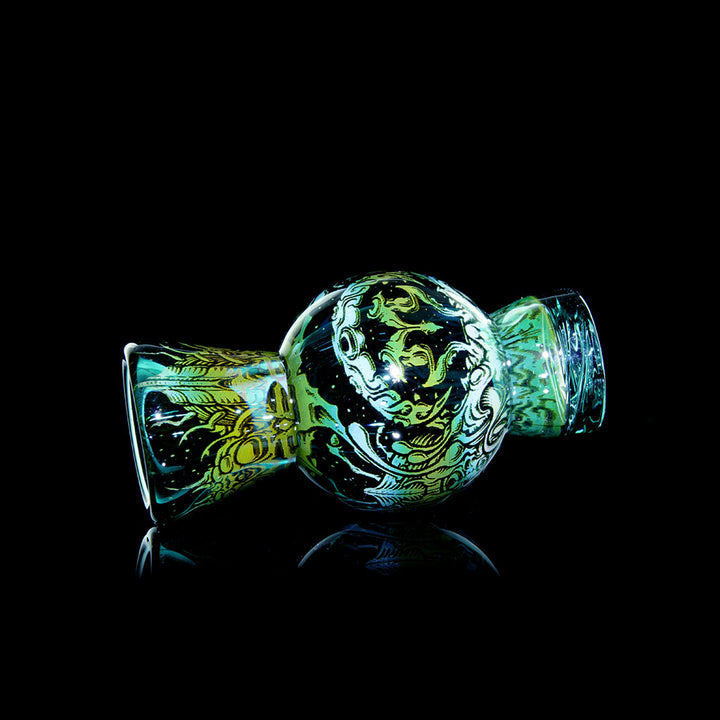 Mothership Glass Smoke Bubble Cap Starbrood — Starbrood smoke bubble cap top-down view