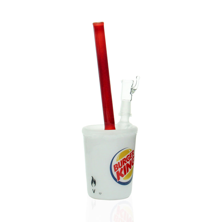 Mr. V Glass Burger King Cup Rig #17 side view