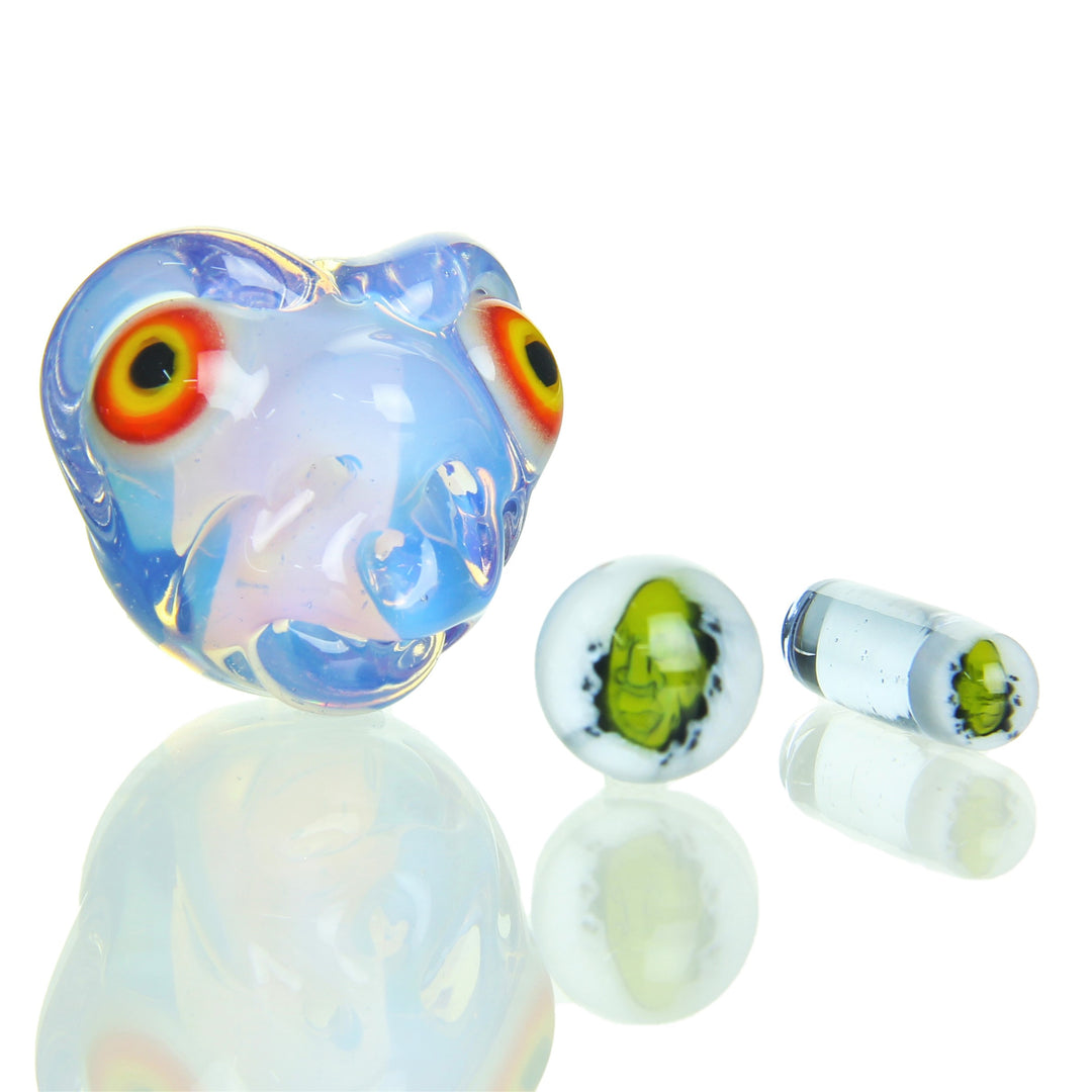 Mr. Voorhees Slurper Marble Set Lucid — handblown slurper marble set in Lucid colorway
