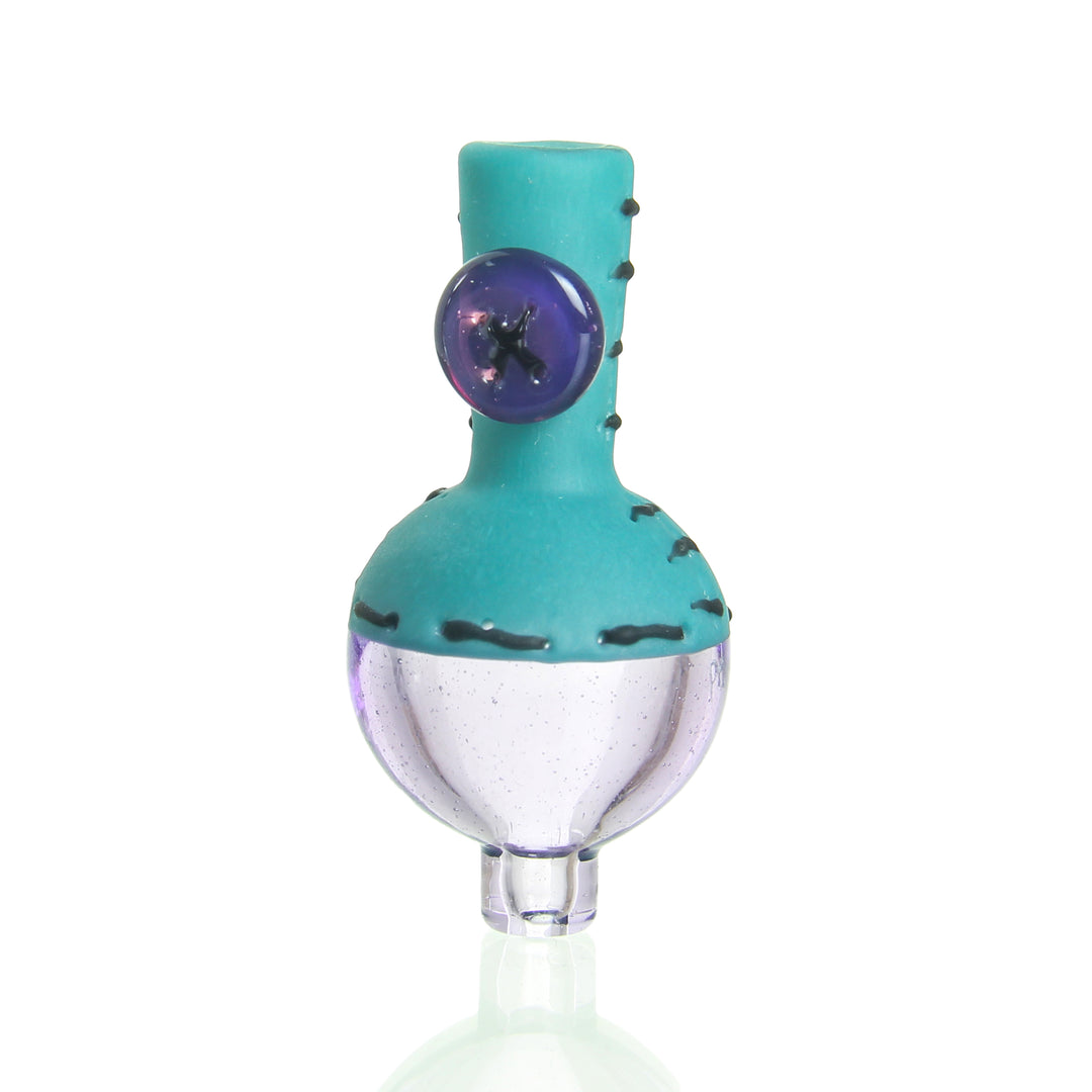 Muller Glass Bubble Cap Agua Azul — bubble-style carb cap in Agua Azul blue colorway