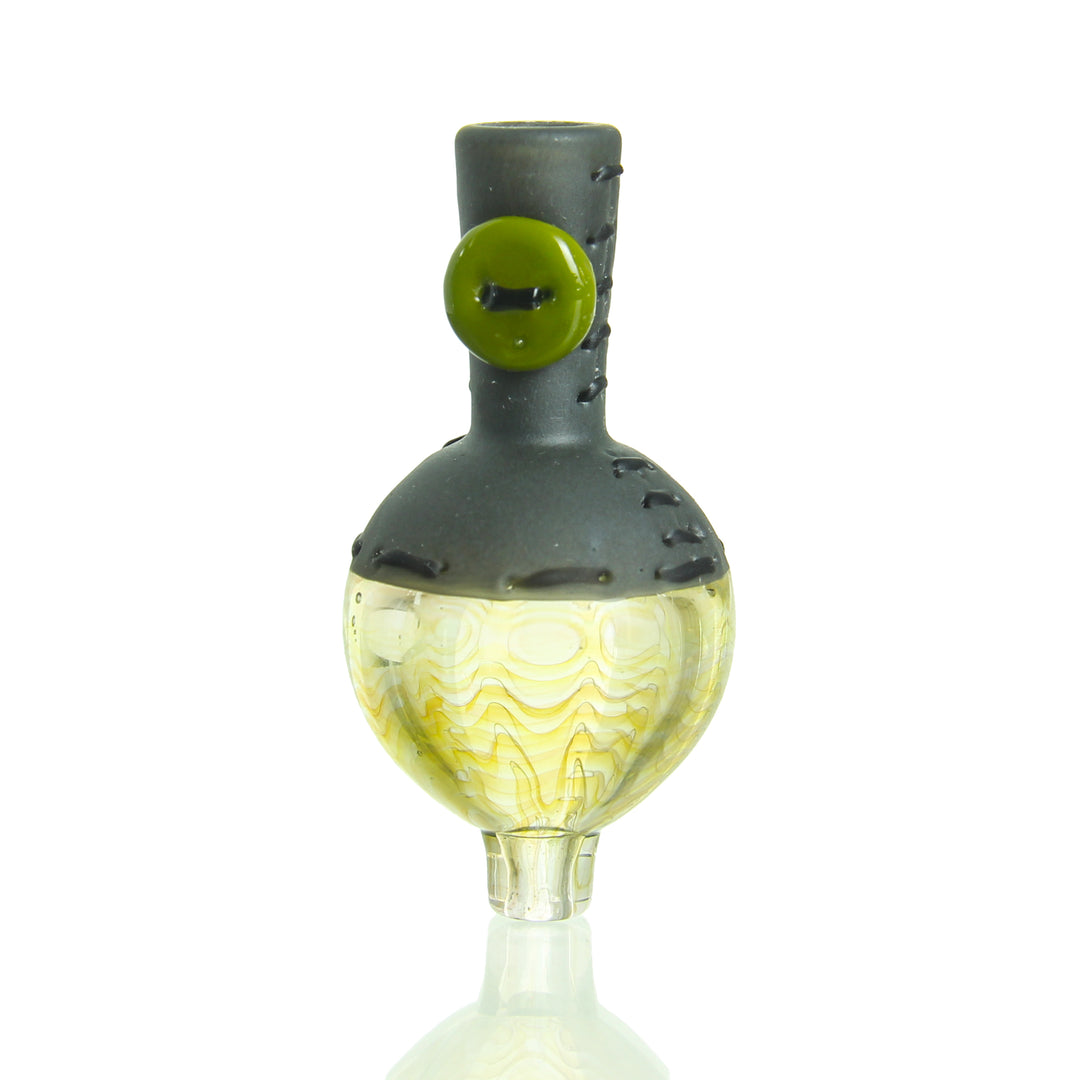 Muller Glass Bubble Cap Gray — bubble-style carb cap in gray colorway