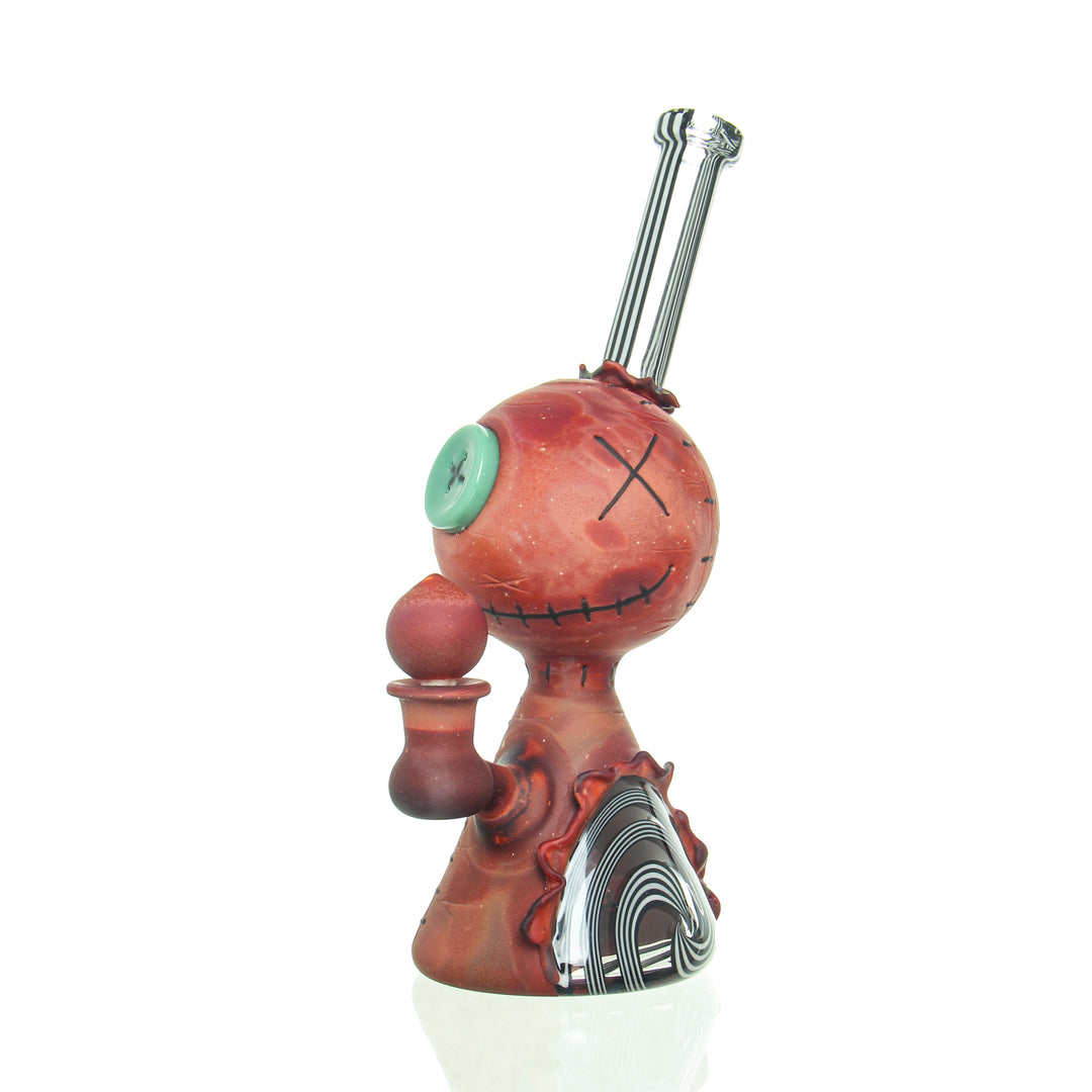 Muller Glass Jammer Tube Persimmon Strike — handblown glass tube bong in Persimmon Strike orange colorway