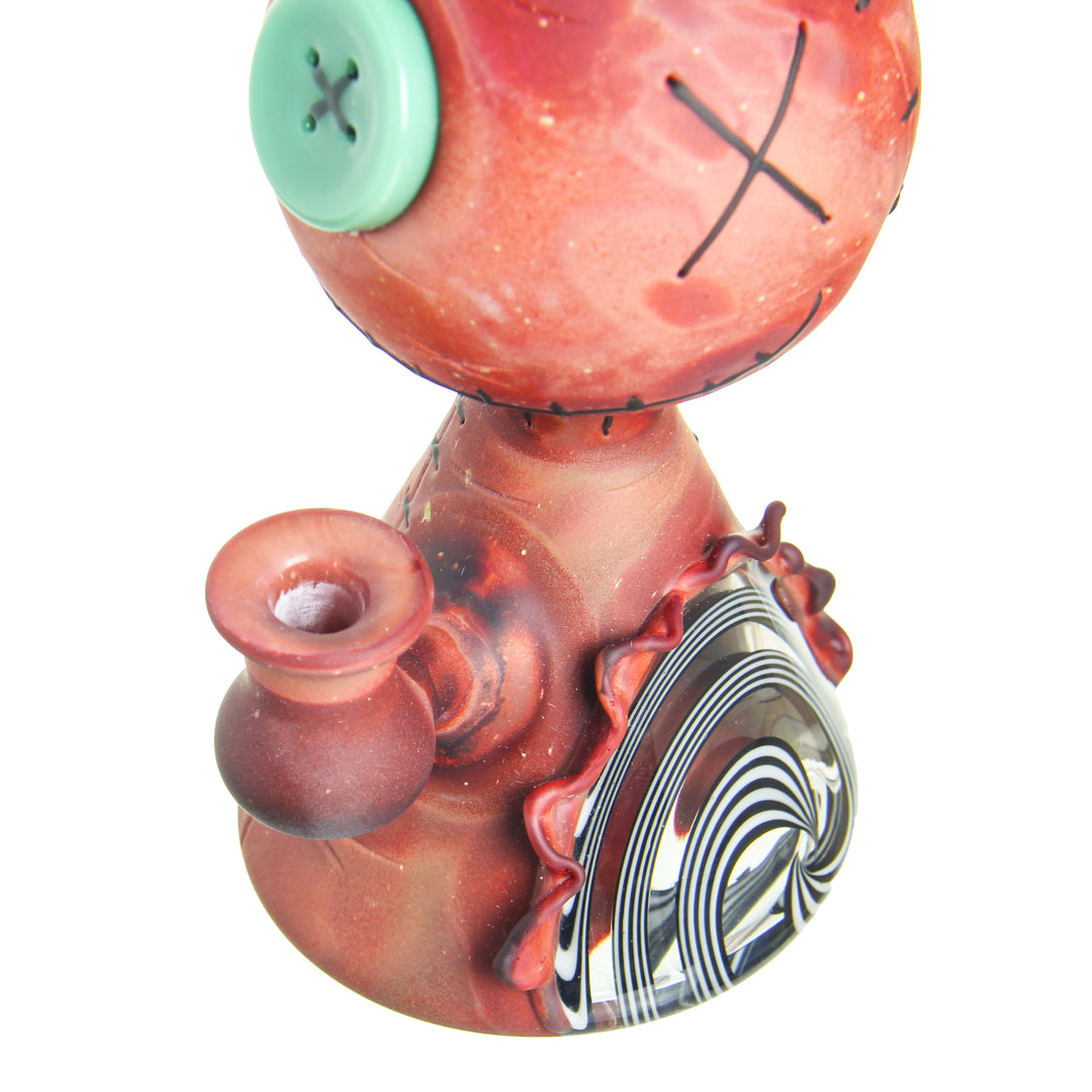 Muller Glass Jammer Tube Persimmon Strike — Persimmon Strike jammer tube close-up of mouthpiece
