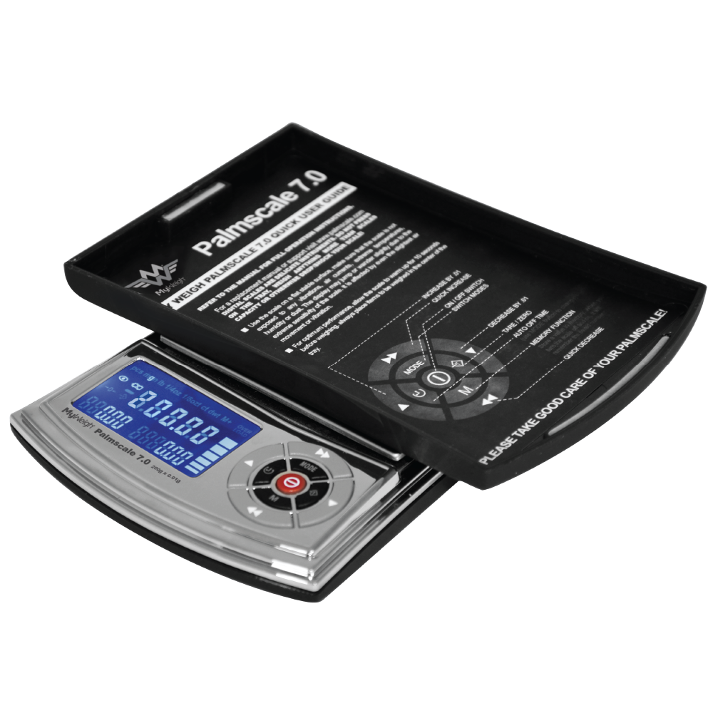 My Weigh Palmscale 7 pocket scale — compact portable milligram scale with backlit display