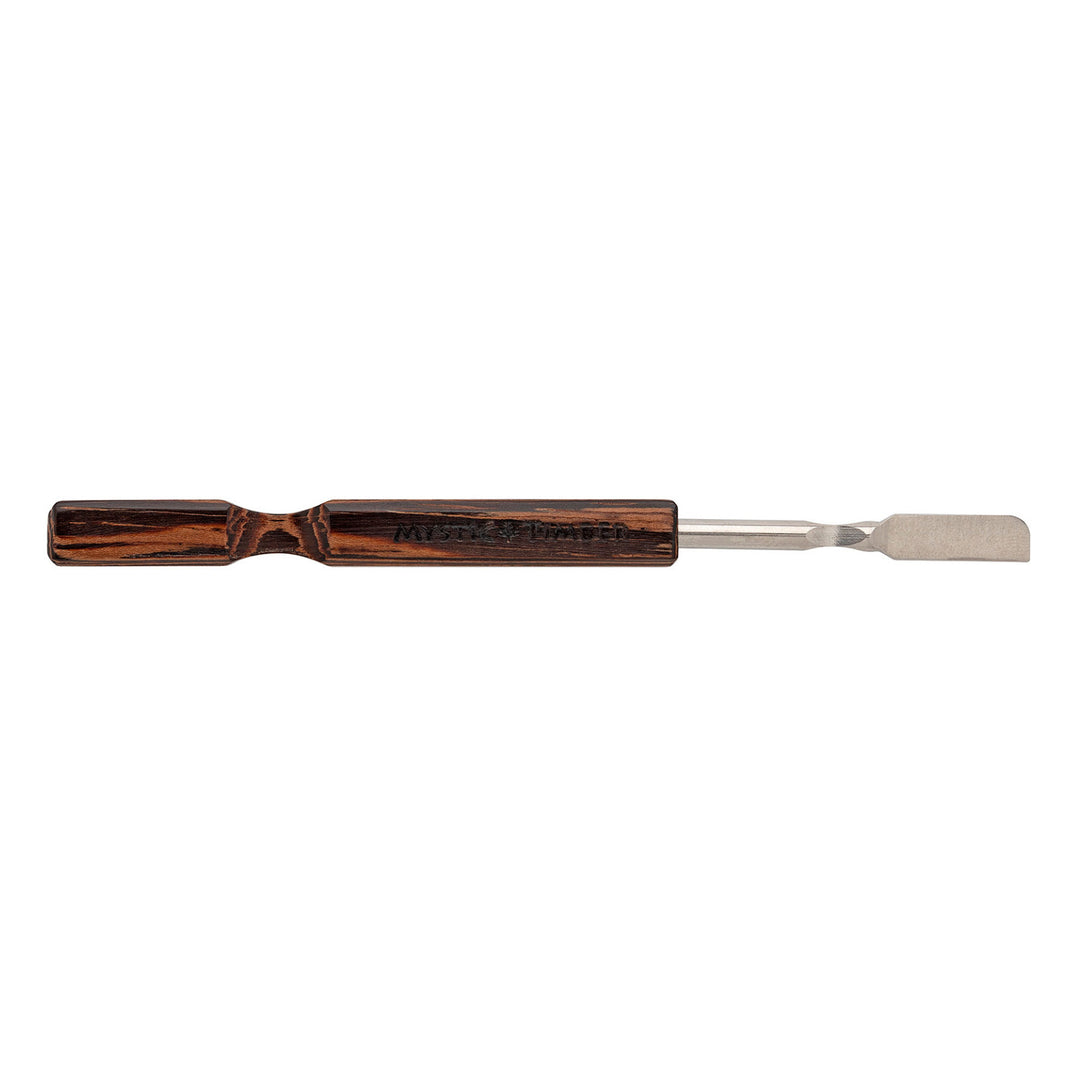 Mystic Timber BuddaBlade Dabber Wenge — handcrafted wenge wood dabber with blade tip for cutting concentrates