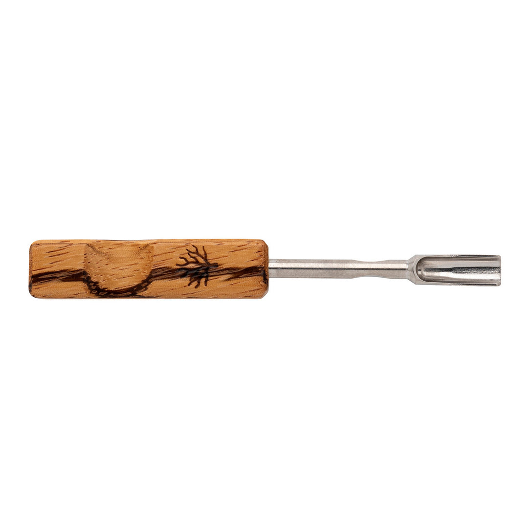 Mystic Timber SauceSpoon Dabber Zebra — handcrafted zebra wood dab tool with spoon end for sauce concentrates
