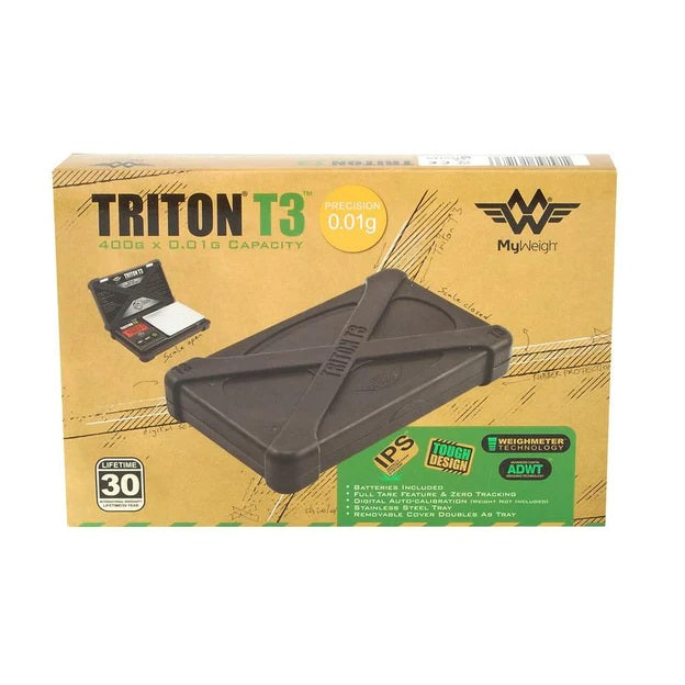 MyWeigh Triton T3 Digital Pocket Scale 400g x 0.01g — alternate angle of the pocket scale