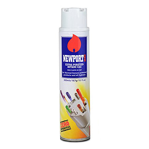 Newport Zero Extra Purified Butane Fuel 300ml — premium butane refill can for torch lighters, 300ml