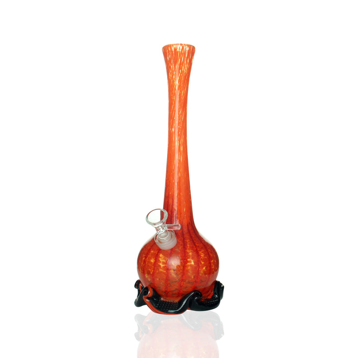 Noble Glass Small Bong Red and Black No Wrap water pipe