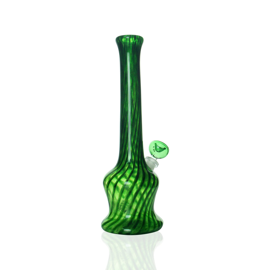 Noble Glass Small Oil Rig Green Aventurine side view