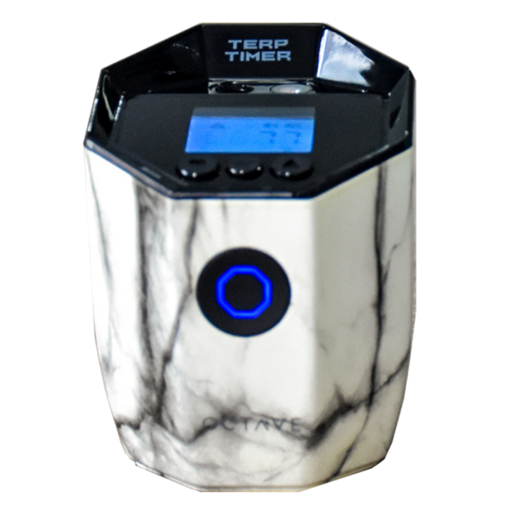 Octave Terp Timer Marble — Marble terp timer shown from alternate angle