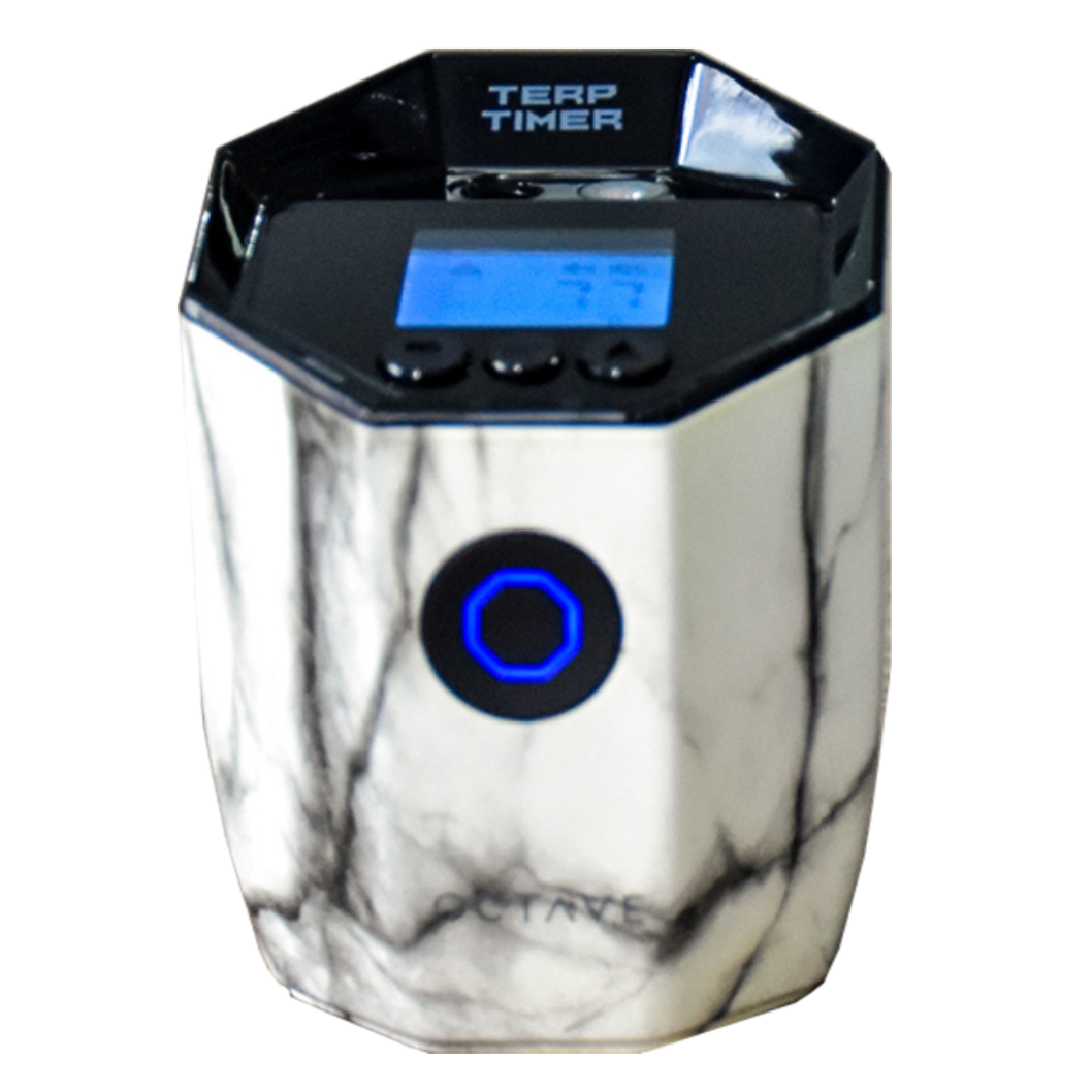 Octave Terp Timer Marble — Marble terp timer shown from alternate angle