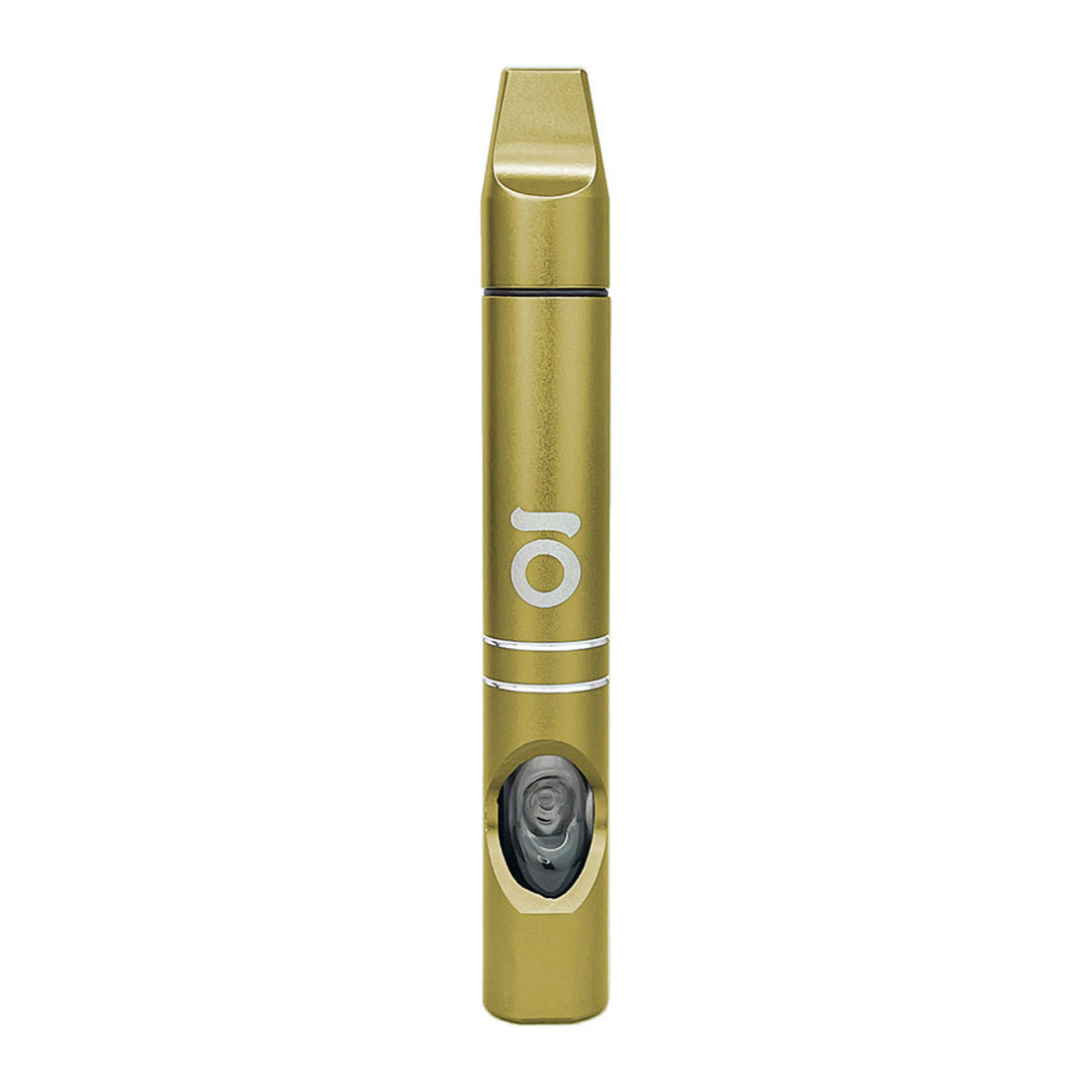 ONGROK Meditation Hash Pipe Gold — metal meditation hash pipe in gold, hero shot