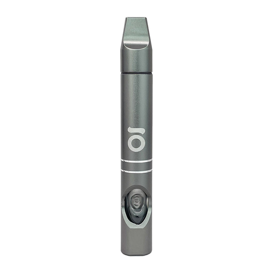 ONGROK Meditation Hash Pipe Gun Metal — metal meditation hash pipe in gun metal, hero shot