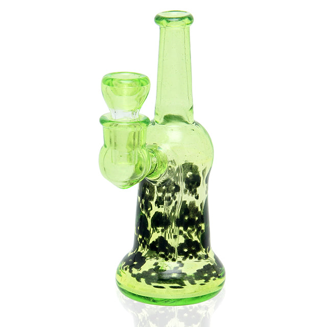 Pakoh Glass Invader Rig UV-reactive sculptural mini dab rig with 14mm female joint