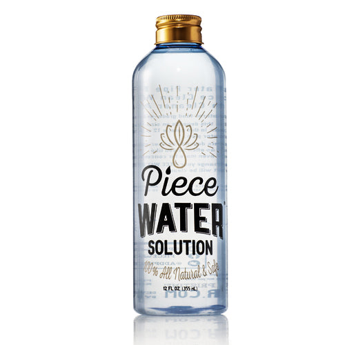 Piece Water Solution 12oz — all-natural water alternative for bongs and dab rigs, reduces resin buildup, 12oz bottle