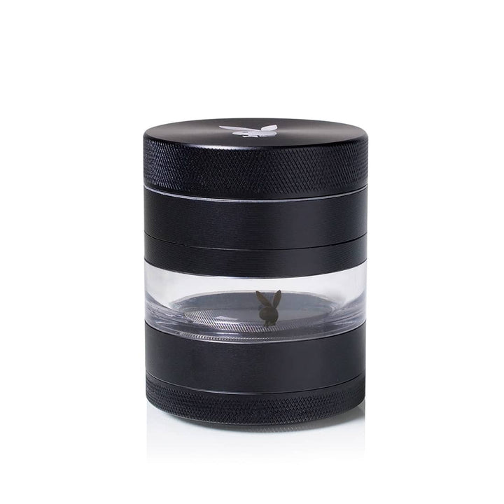 Playboy by RYOT 4pc Jar Body Grinder — four piece jar body grinder, black variant