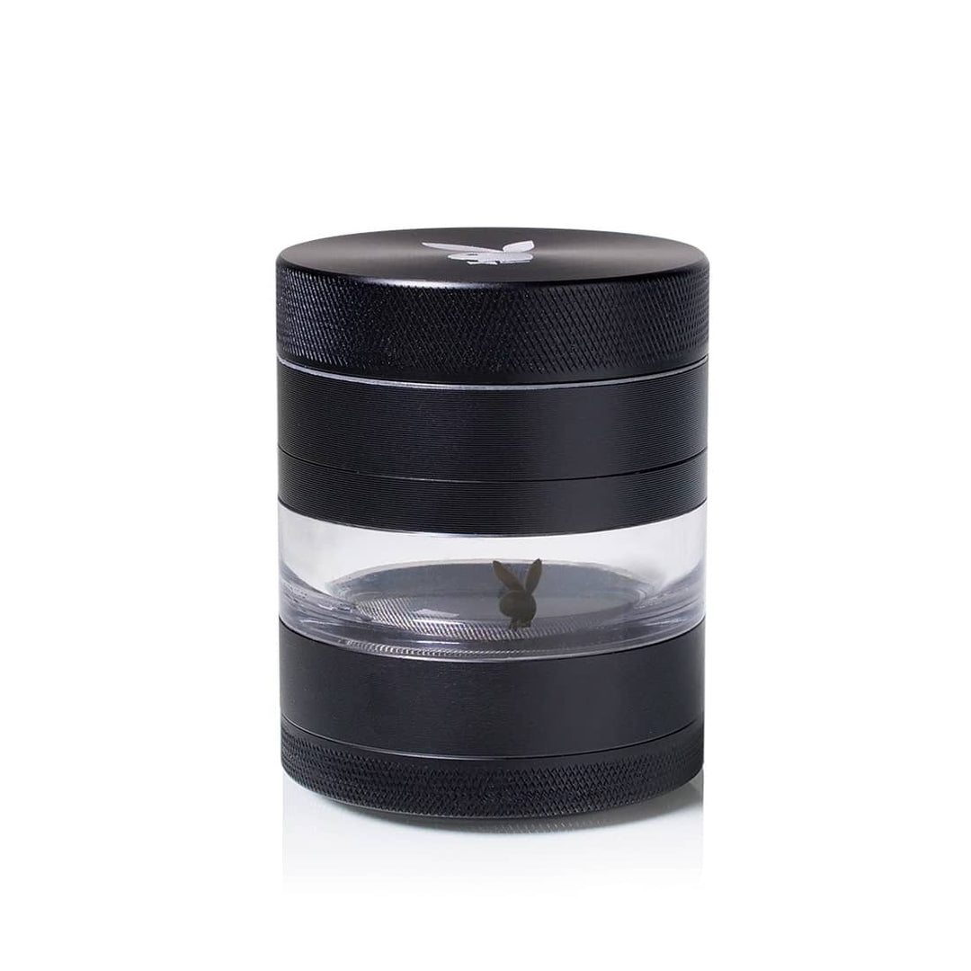 Playboy by RYOT 4pc Jar Body Grinder — four piece jar body grinder, black variant