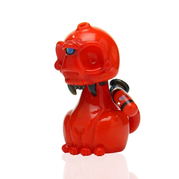 Porter Glass Full Body Cat OJ and Steel Wool sculptural cat figurine pendant