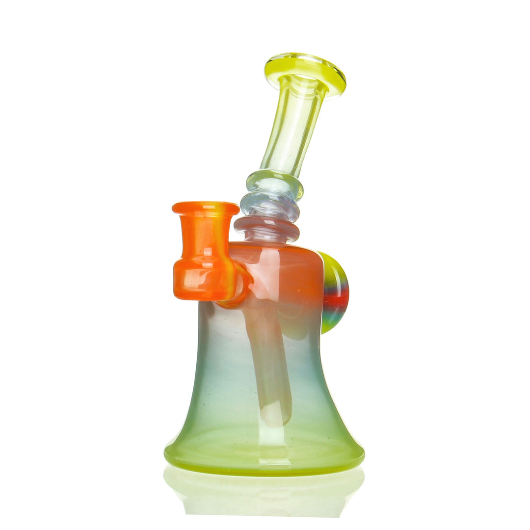 Purdy Glass Faded Bender Rainbow — handblown bender dab rig with faded rainbow colorway