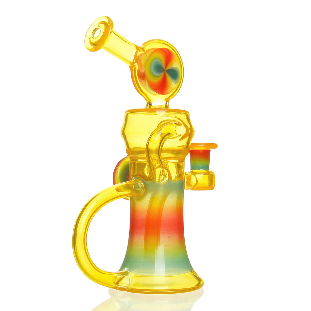 Purdy Glass Sidewinder Transparent Orange — transparent orange sidewinder shown from alternate angle