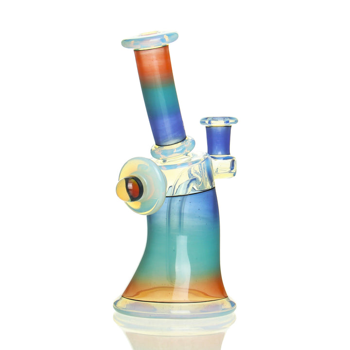 Purdy Glass Worked Faded Bender Blue — worked faded blue bender shown from alternate angle