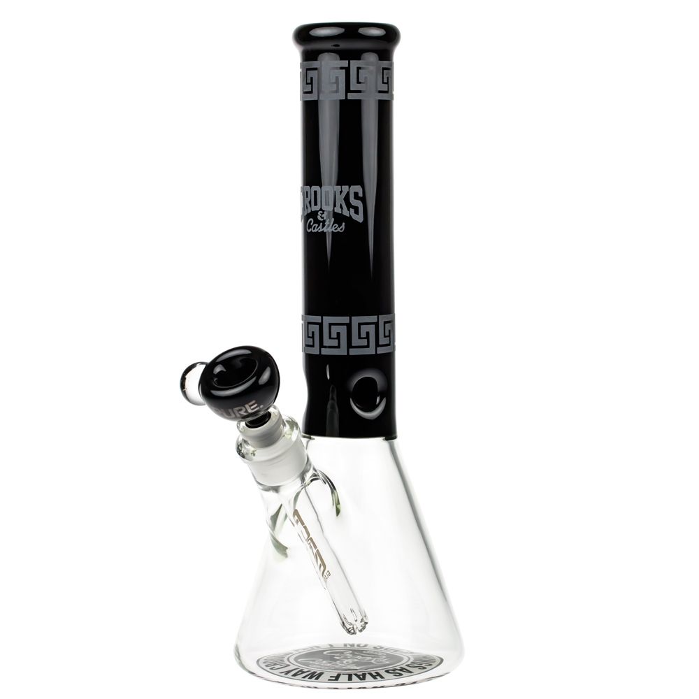 Pure Glass x Crooks &amp; Castles 3 Piece Set 0139 — collab water pipe set shown from alternate angle