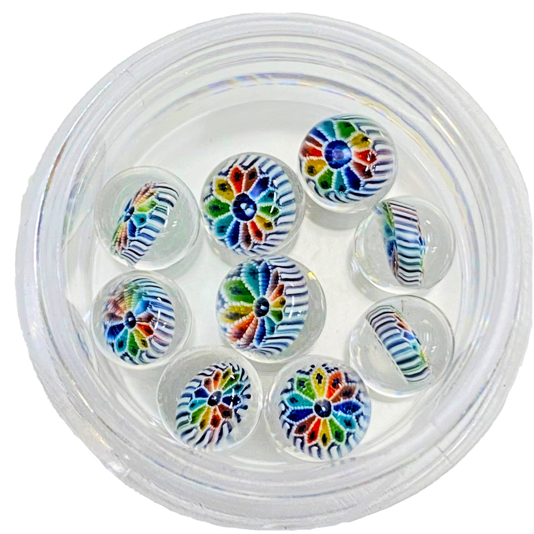Steve H Glass - Milli Terp Pearl - Rainbow Flower Burst