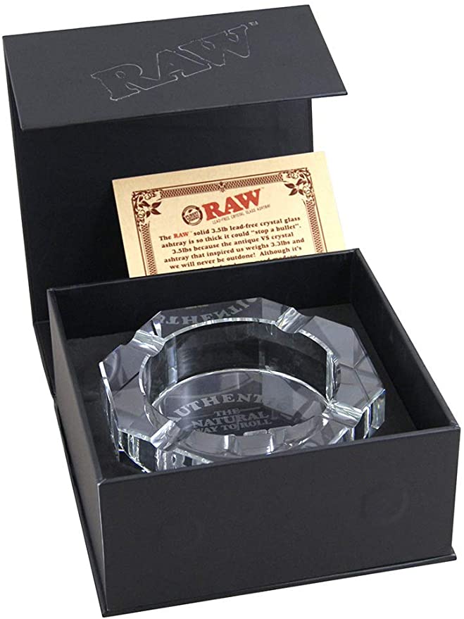 RAW Crystal Ashtray — RAW crystal ashtray shown from alternate angle