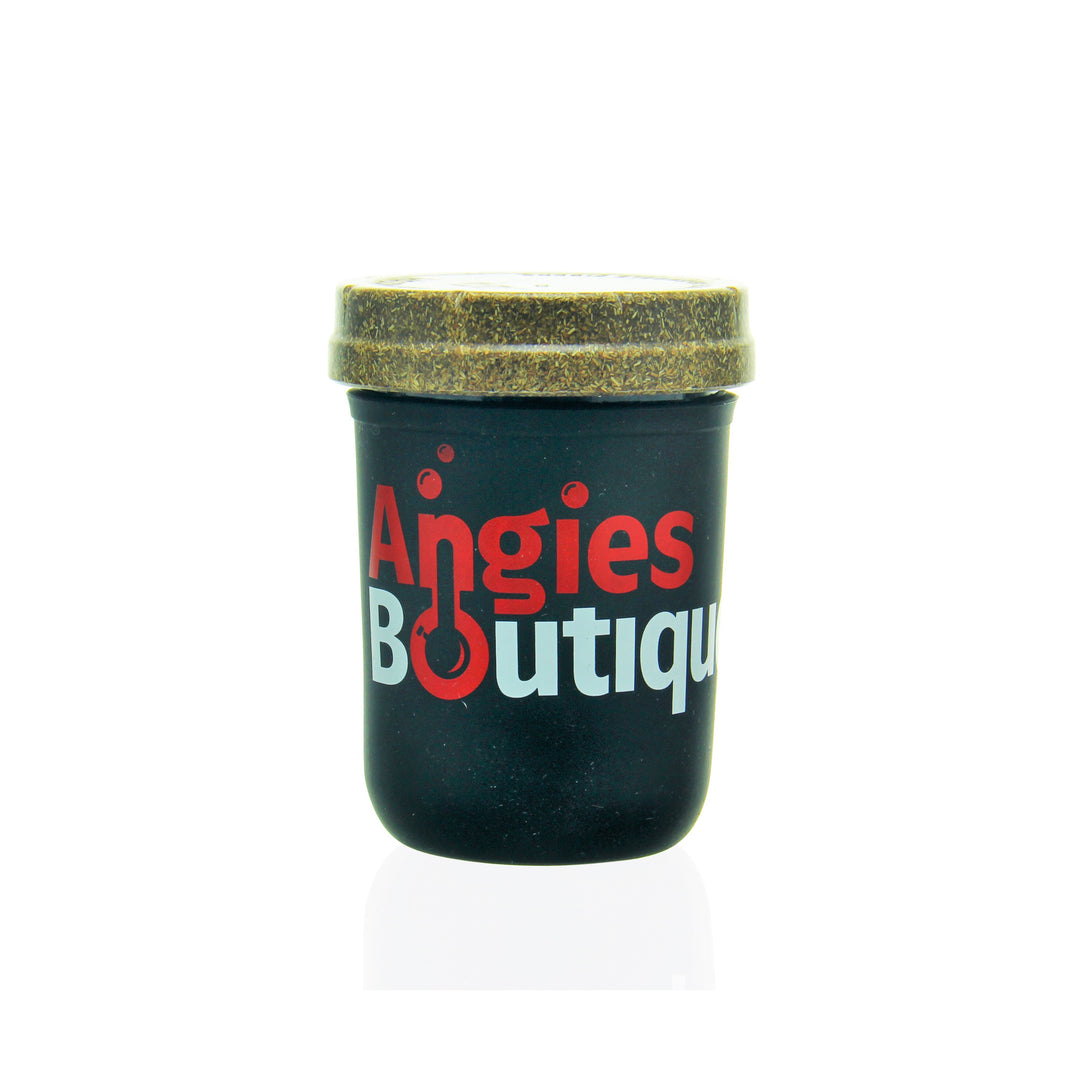 Angies Boutique x Re-Stash 8oz Jar Black storage jar