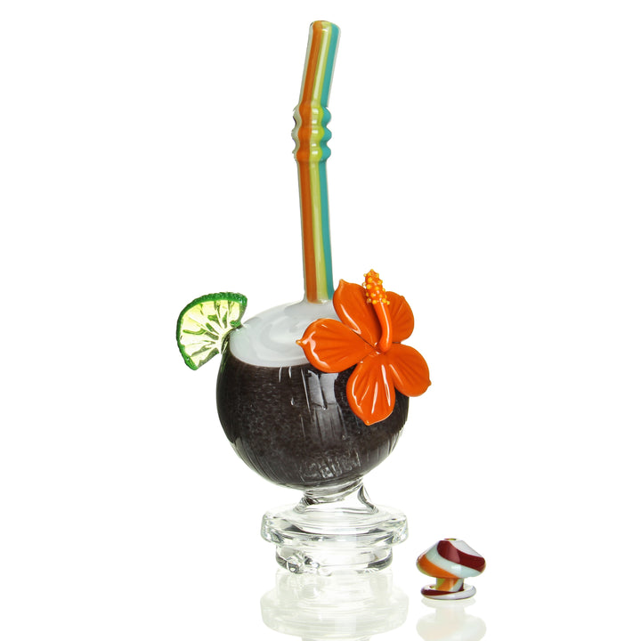 Reyna Glass Coconut Peak Top — Reyna Glass Coconut-shaped glass attachment for Puffco Peak Pro