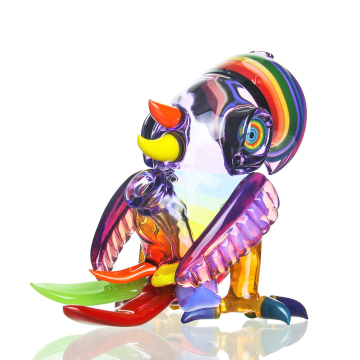 RJ Glass Macaw Rainbow Beak — rainbow beak macaw shown from alternate angle