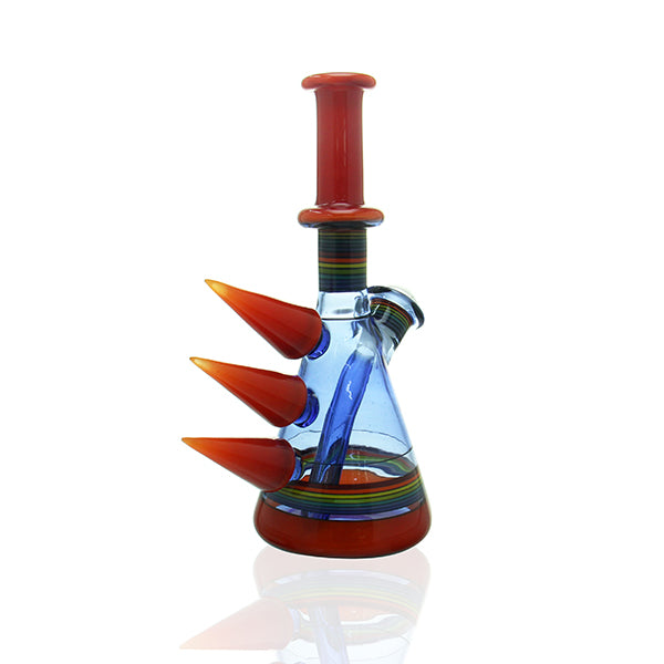 Rone Glass Spiked Rainbow Mini Tube side view