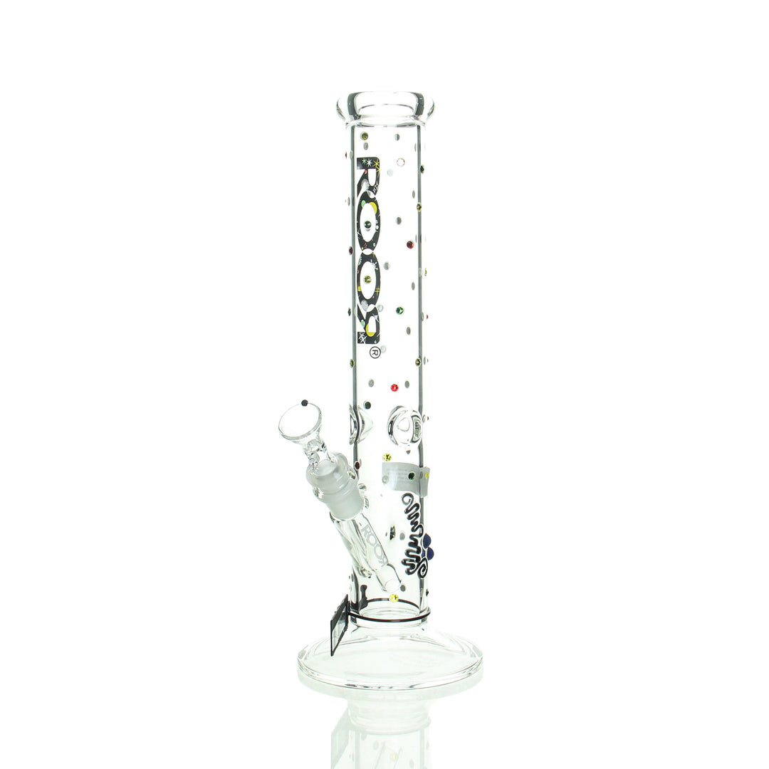 RooR 14in Straight Tube Galaxy Swarovski Crystals — 50x5mm bong with galaxy finish and Swarovski crystal accents