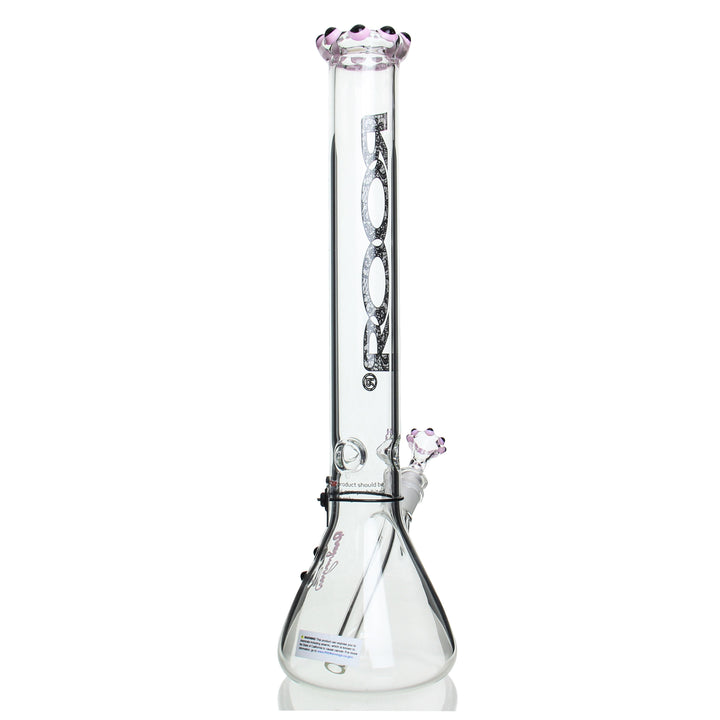 RooR 18in Pink Crown Beaker 50x5mm Lace — Lace pink crown beaker shown from alternate angle