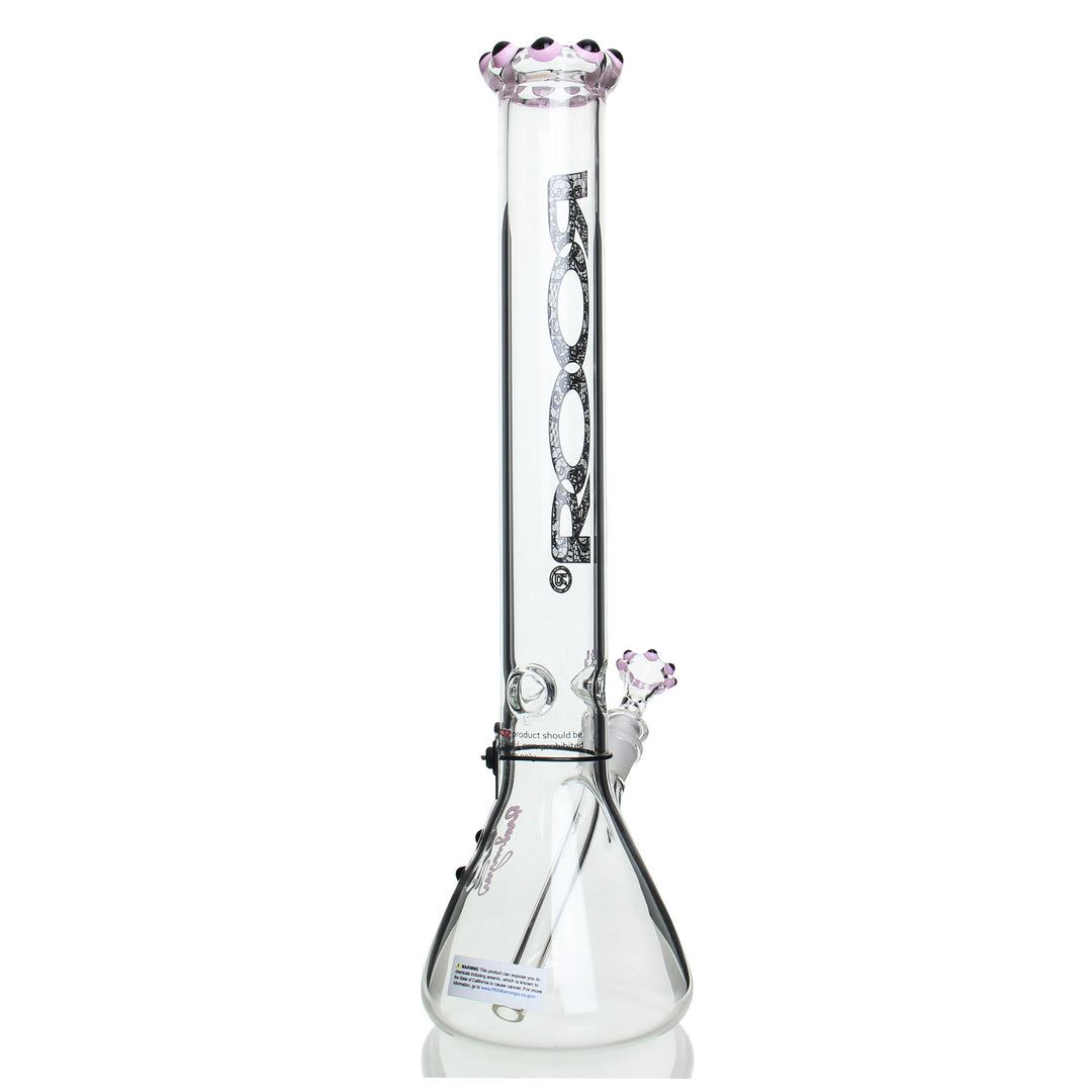 RooR 18in Pink Crown Beaker 50x5mm Lace — Lace pink crown beaker shown from alternate angle