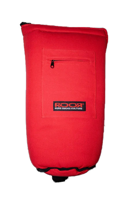 RooR Glass 20in Padded Bag Red — padded protective carry bag for water pipes up to 20 inches, hero shot